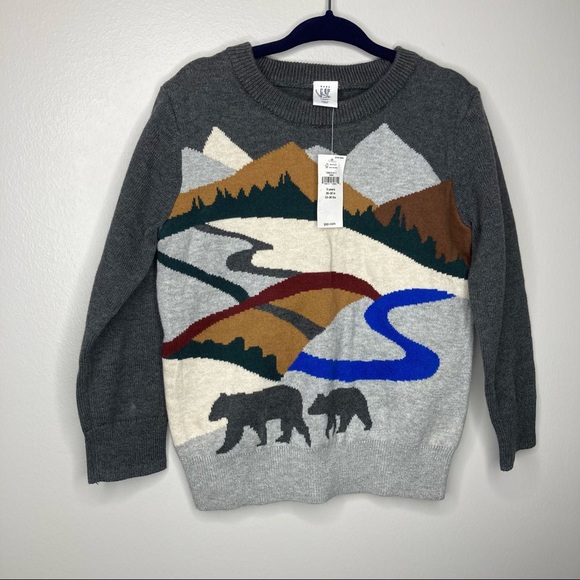 GAP Other - NWT GAP KIDS Crew Neck Sweater Bears Mountains River Outdoor 3T